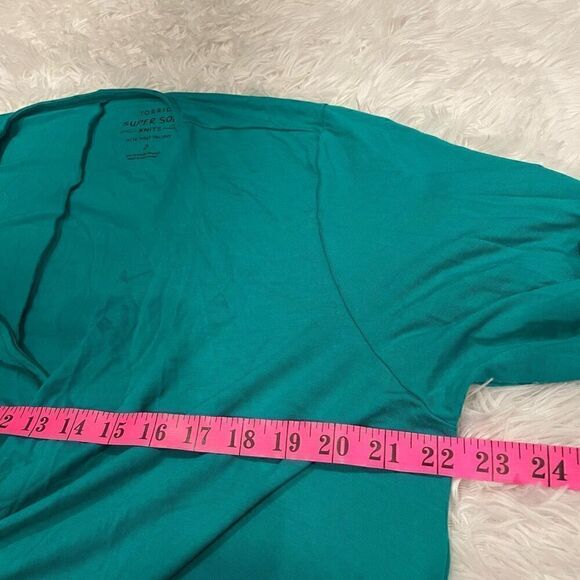 TORRID Super Soft Teal Drape Open Front Cardigan Plus Size 2X Stretchy - Picture 4 of 9